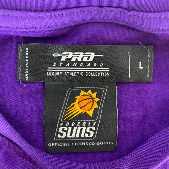 Phoenix Suns NBA Purple Pro Standard Patched Crewneck Shirt Mens Large - Picture 5 of 8